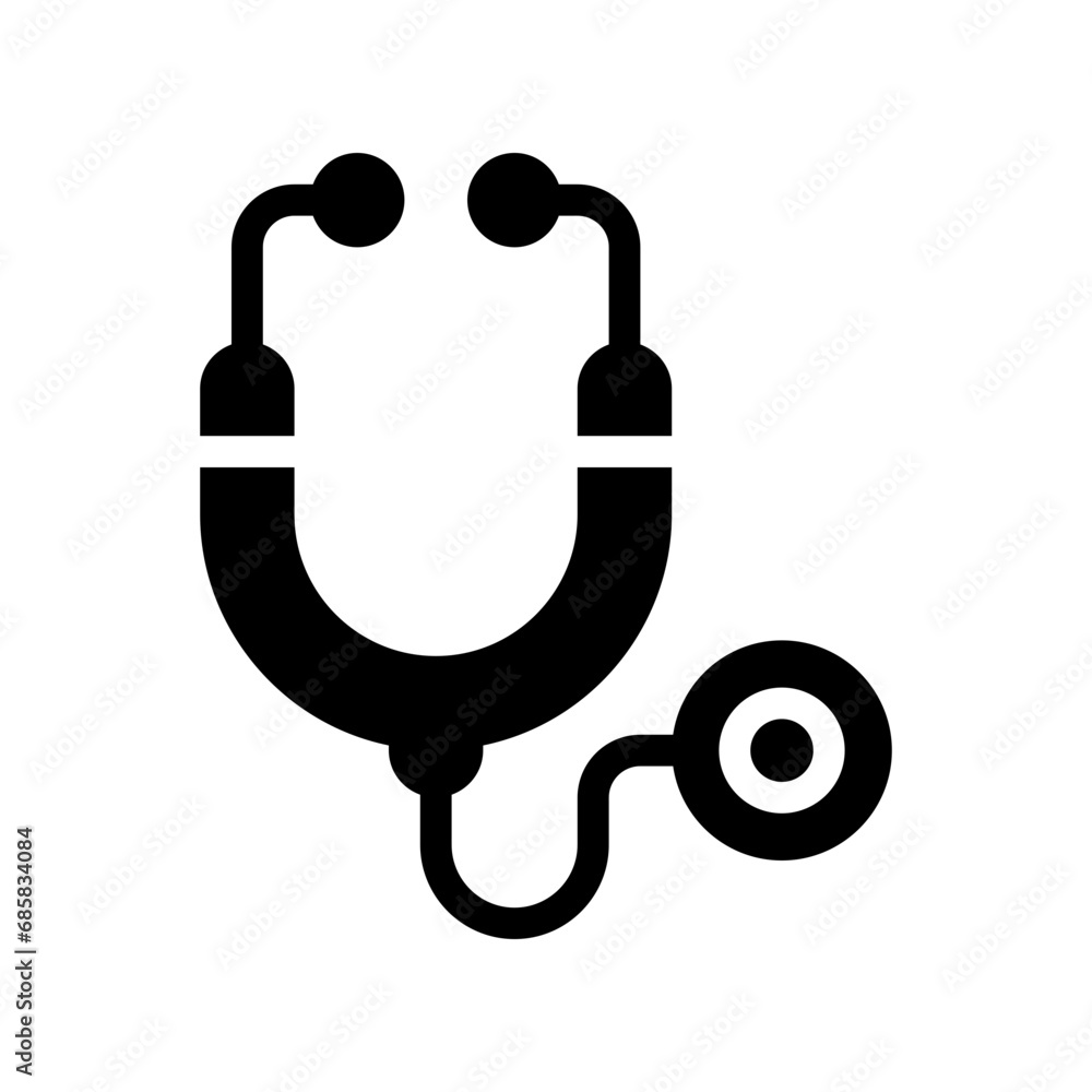 stethoscope glyph icon stethoscope glyph icon