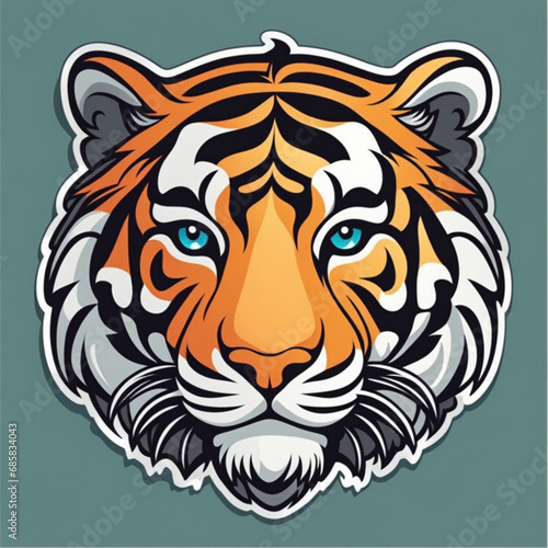 T-shirt design, vector, sticker, Tiger Stick, Design, nice, Generative AI