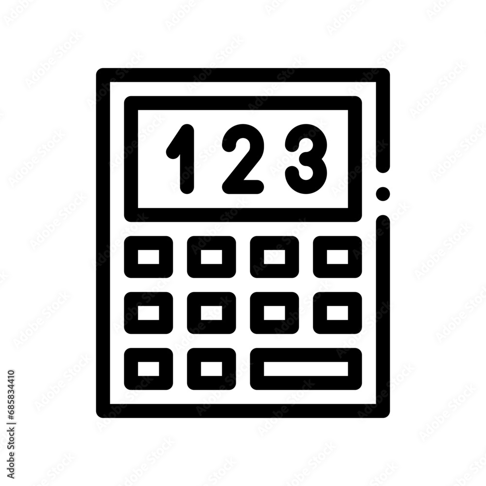 calculator line icon calculator line icon