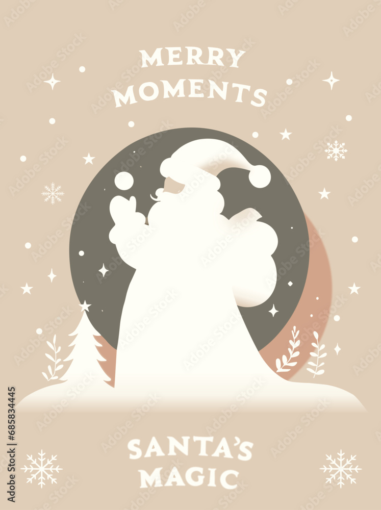 Christmas card poster with Santa Christmas card poster with Santa