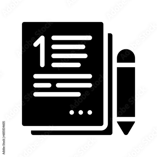 essay glyph icon