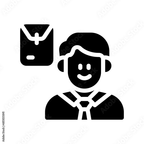 job seeker glyph icon