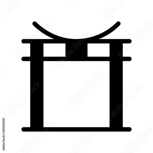 torii gate glyph icon