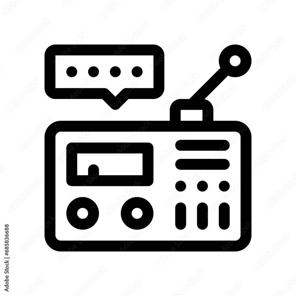 radio line icon radio line icon