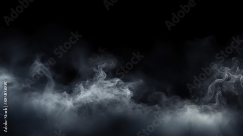 Smoke on black background photo