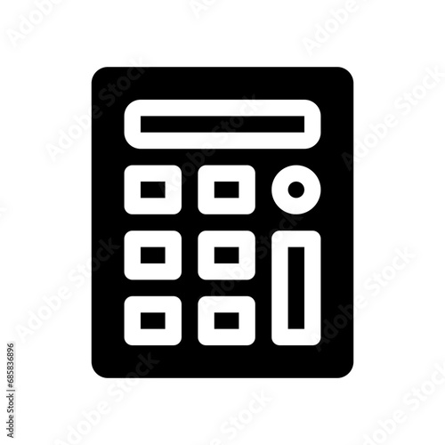calculator glyph icon