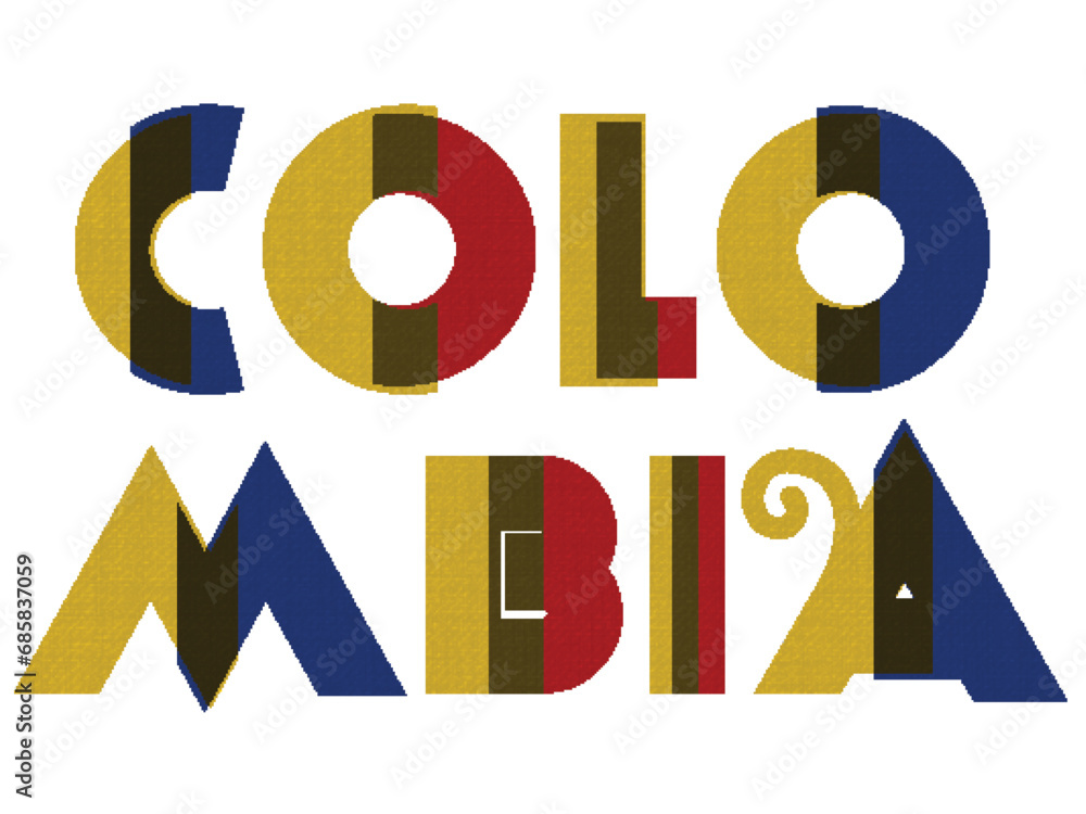 Obraz premium Beautiful Colombia Design for National Days and Festivities