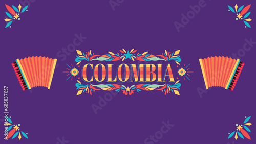 Beautiful Colombia Design for National Days and Festivities