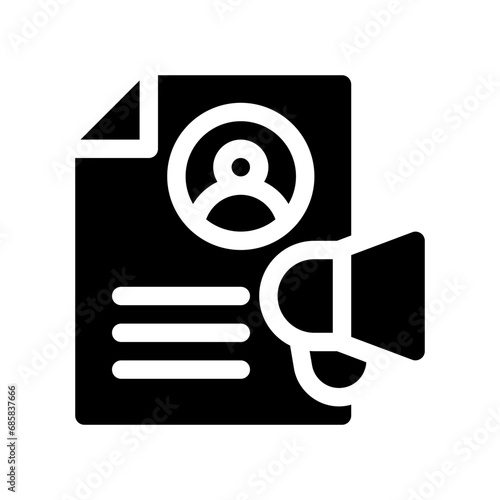 job search glyph icon