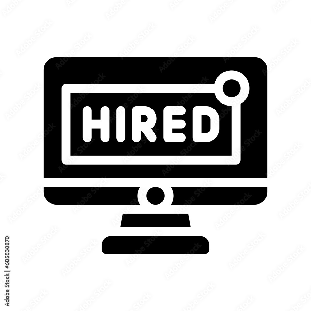hired glyph icon hired glyph icon