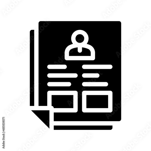 curriculum vitae glyph icon