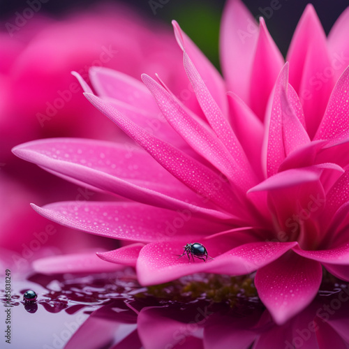 Wallpaper Mural Wildflowers, shades of pink, nature, zoom in, Generative AI Torontodigital.ca