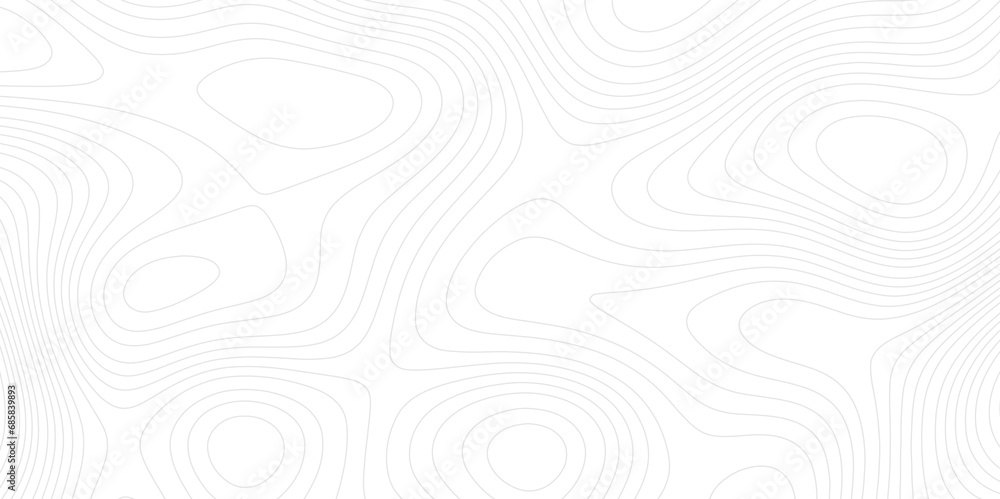Vector contour topographic map background. Topographic map background geographic line map with elevation assignments. Modern design with White background with topographic wavy pattern design.