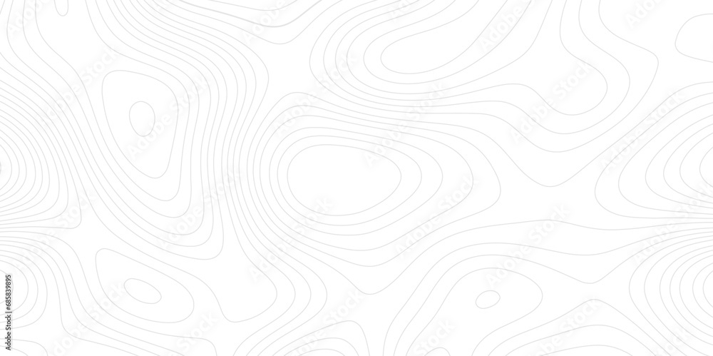 Vector contour topographic map background. Topographic map background geographic line map with elevation assignments. Modern design with White background with topographic wavy pattern design.