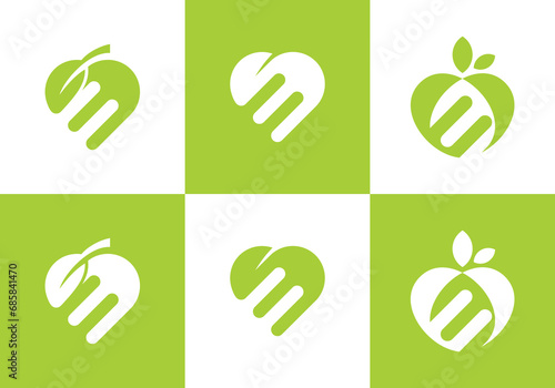 fork and spoon logo design. icon symbol love health restaurant food 