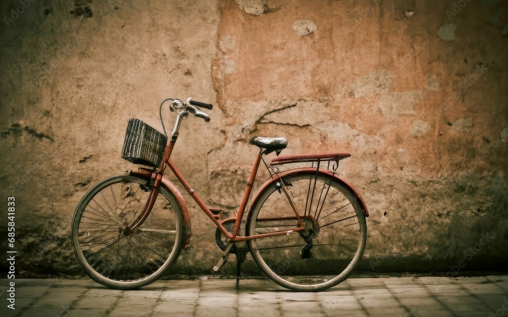 vintage bicycle in the street