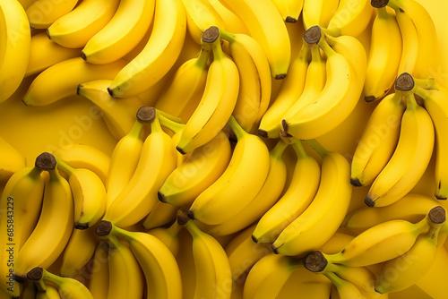 Background of fresh banana arranged together representing concept of healthy diet