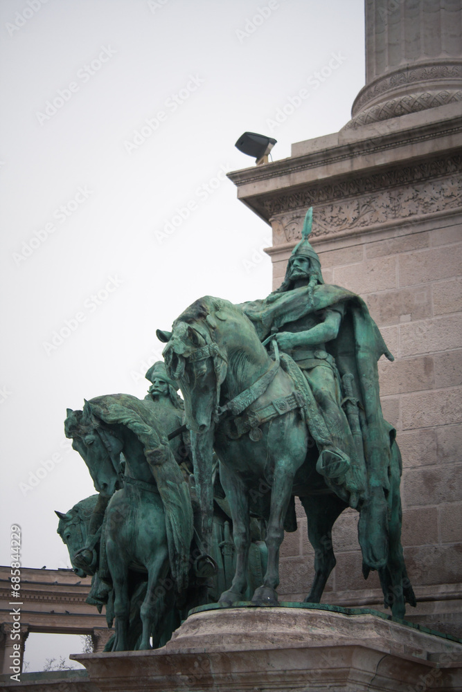 Budapest, Hungary - Heroes' Square (Hősök tere) in Budapest