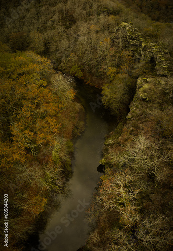 Aerial view of river Viaur in Aveyron - drone view © Philippe Ramakers