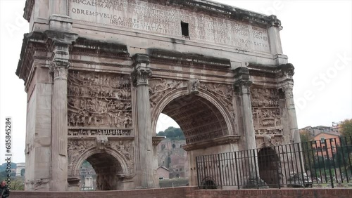 septimius severus arch tilt from top to bottom rome italy photo