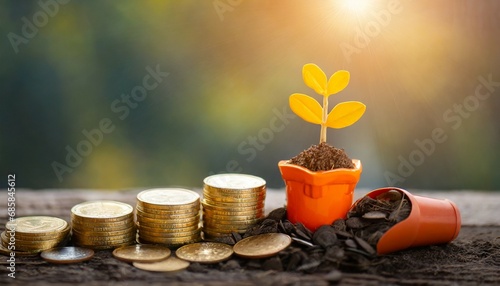 planting the seeds of success the journey of business growth money growth saving and investing concept personal finance background conceptual imagery of financial concepts generative ai