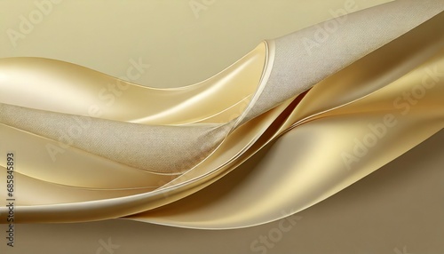 soft abstract ivory gold background with silky fabric created with generative ai