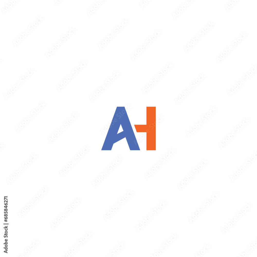 AH Letter Initial Logo Design Minimal AH Letter Initial Logo Design Minimal