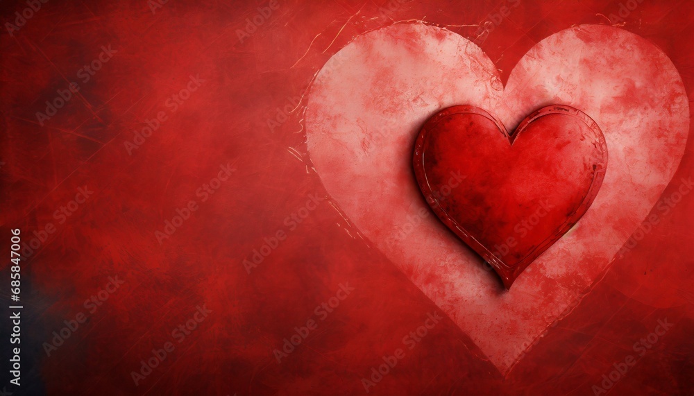 grunge red background with heart