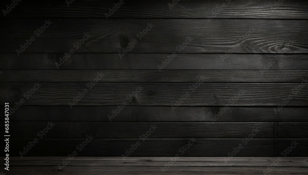 black wood background frontal photographic of a black wooden board wall background accentuating the striking texture of planks in perfect light - obrazy, fototapety, plakaty 