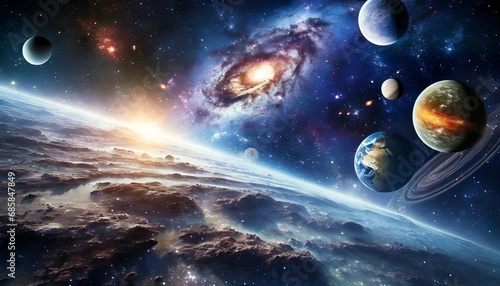planets and galaxy in outer space elements of this image furnished by nasa
