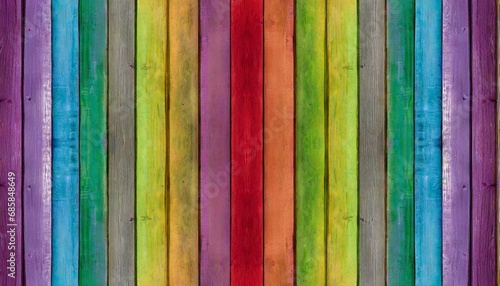 old rustic abstract painted wooden wall table floor texture wood background panorama banner long rainbow painting colors lgbt seamless pattern generative ai