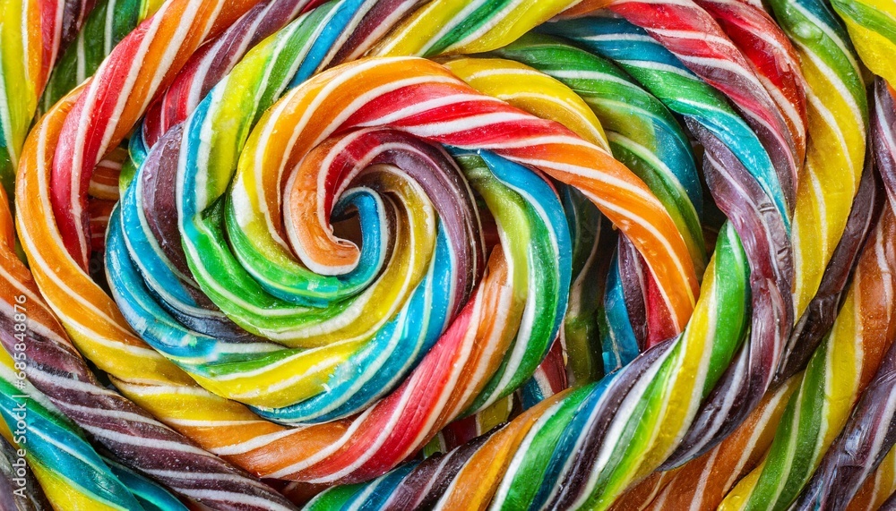background of rainbow twisted candy colorful twisted licorice candy texture