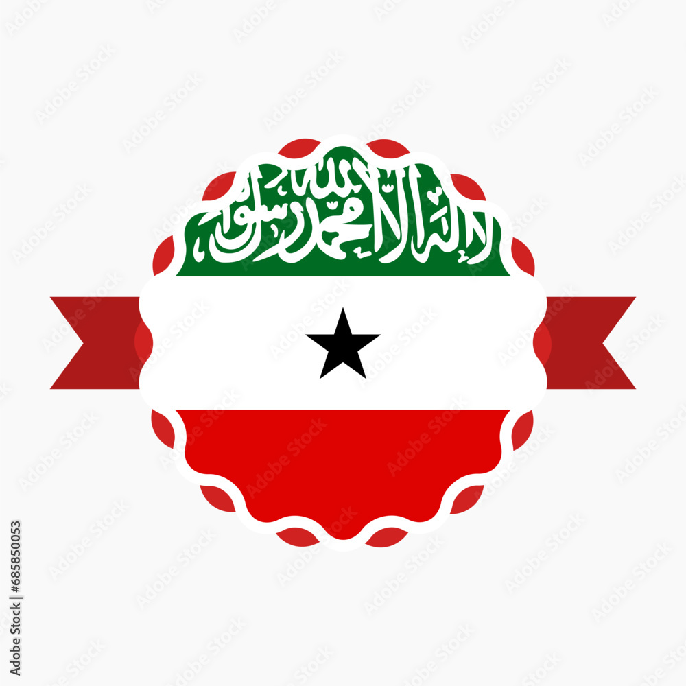 Obraz premium Creative Somaliland Flag Emblem Badge