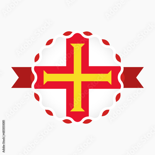 Creative Guernsey Flag Emblem Badge