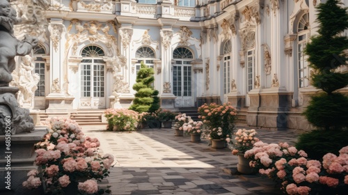 Beautiful backyard of the palace