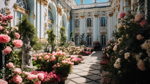 Beautiful backyard of the palace