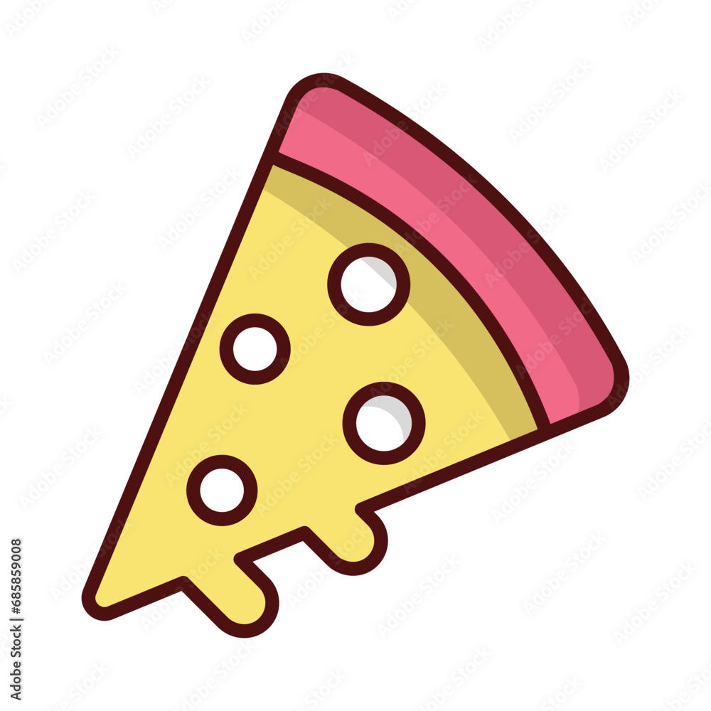 Pizza icon isolate white background vector stock illustration. Pizza icon isolate white background vector stock illustration.