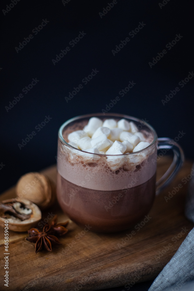 cup of coffee with marshmello cup of coffee with marshmello