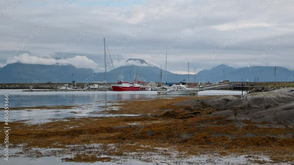 Panoramic View Of Skutvik Harbor Panoramic View Of Skutvik Harbor