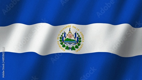 El Salvador flag waving in the wind. Flag of El Salvador images