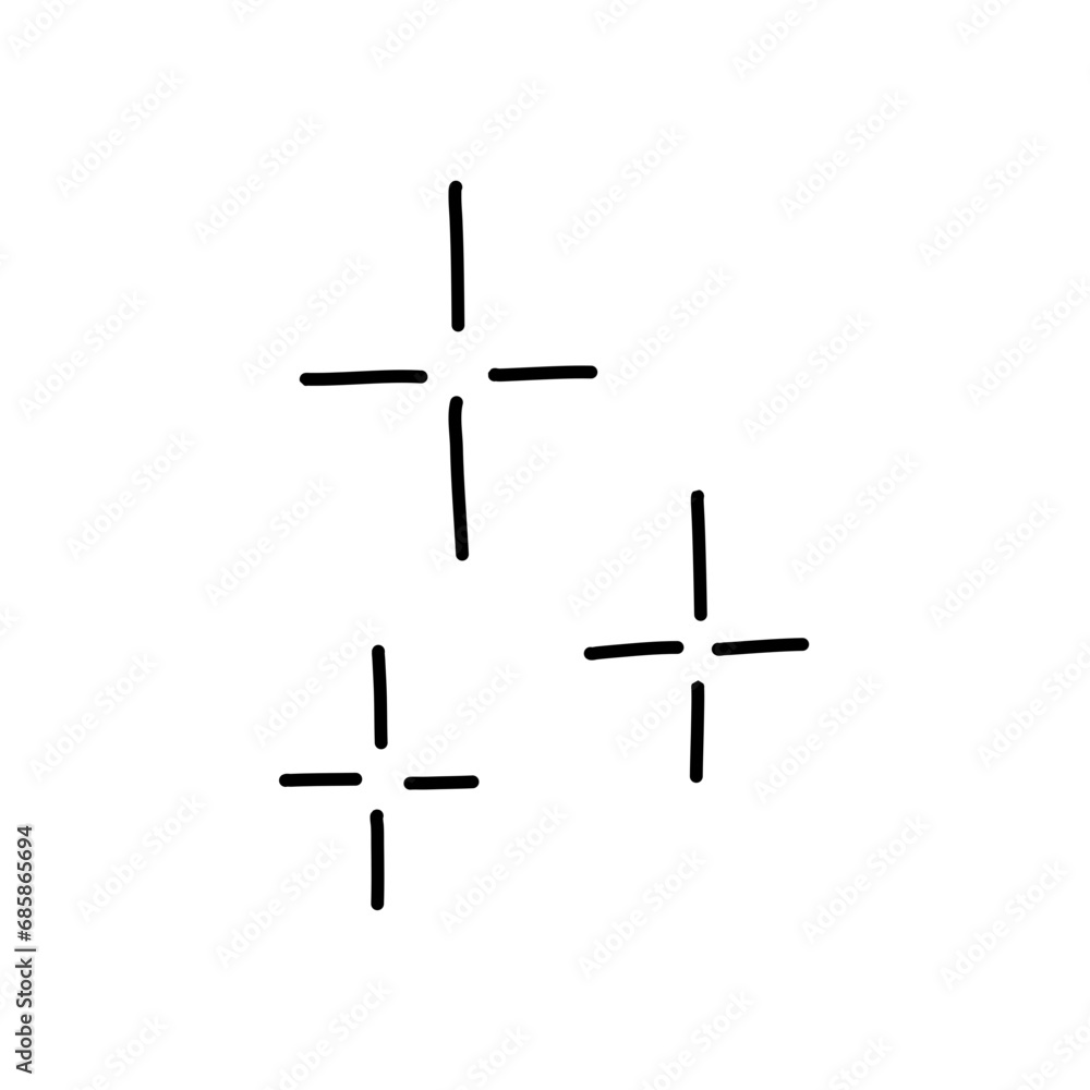 Line star glitter shine of doodle. Star shine glow, spark glitter, sparkle light vector illustration. Line star glitter shine of doodle. Star shine glow, spark glitter, sparkle light vector illustration.