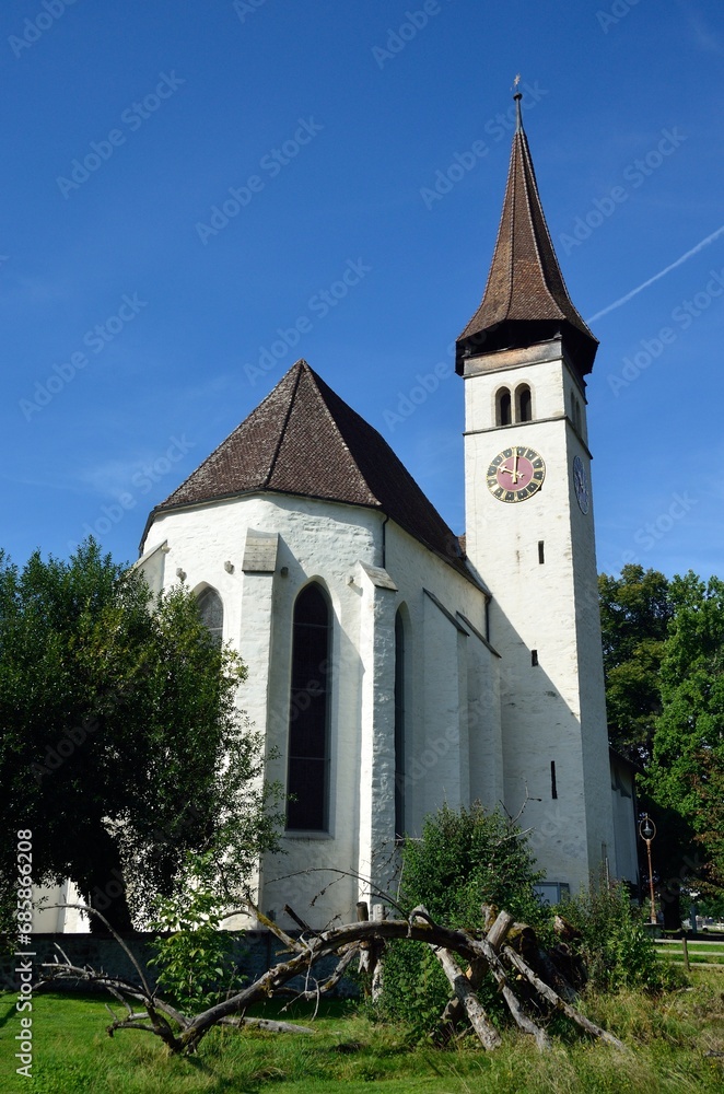 Naklejka premium Iglesia de Interlaken, Cantón de Berna, Suiza