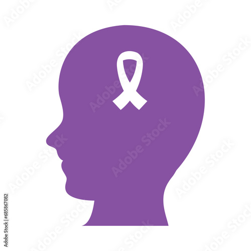 rett syndrome ribbon silhouette