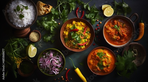 Vibrant and spicy Indian curries