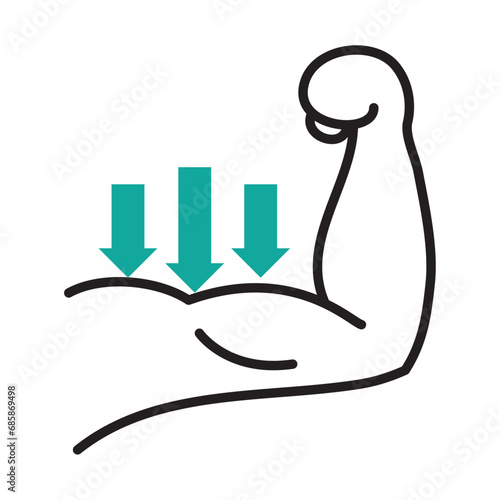 anorexia icon about muscle loss