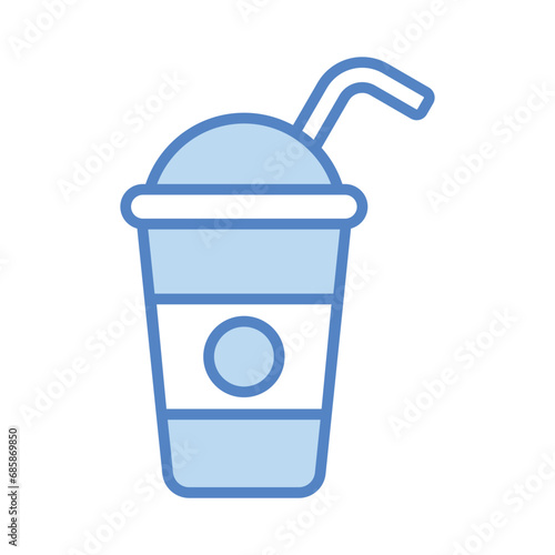 Milkshake icon isolate white background vector stock illustration.