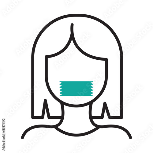 anorexia icon illustration