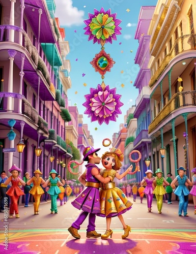 Mardi Gras celebration Animated-2