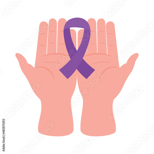 rett syndrome purple ribbon on hands