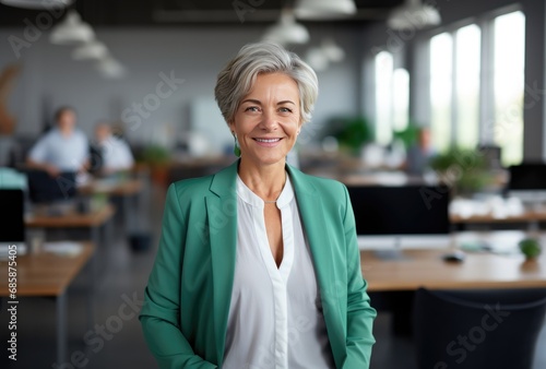 Confident Senior Business Woman. Generative AI